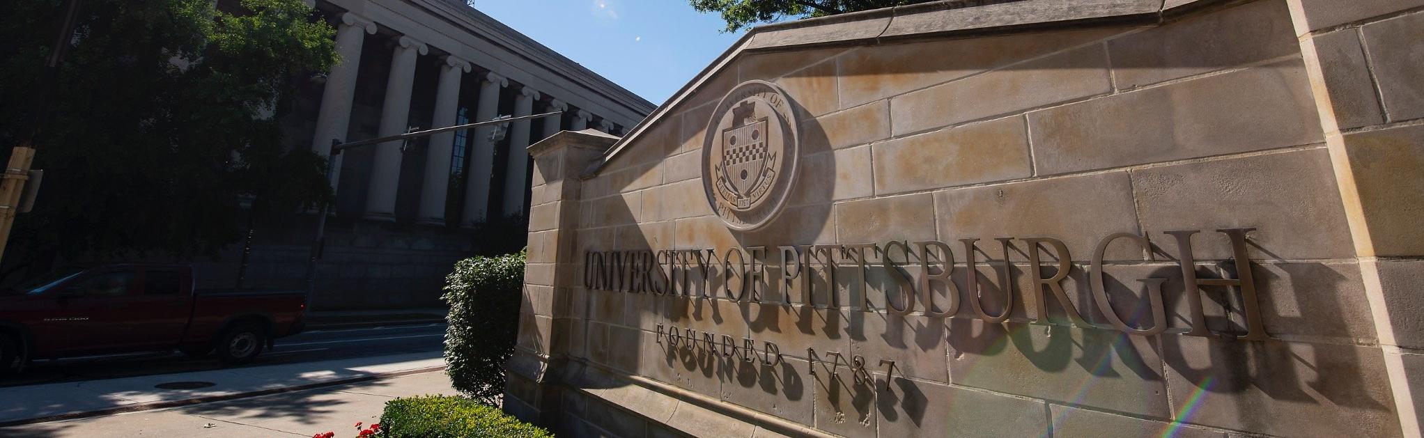 Signage at the University of Pittsburgh